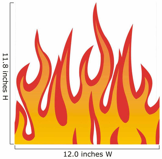 Flames Illustration Wall Decal