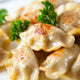 Pierogi.Polish christmas dish Wall Mural