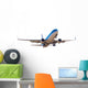 Modern Blue Airplane Wall Decal