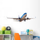 Modern Blue Airplane Wall Decal