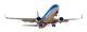 Modern Blue Airplane Wall Decal