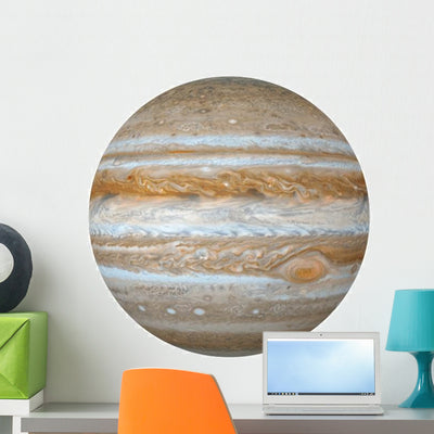 Planet Jupiter Wall Decal shown on a wall