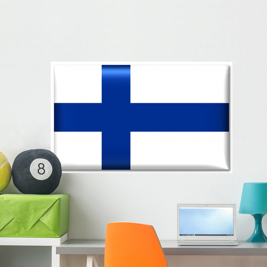 Finnland Fahne Finland Flag Wall Mural