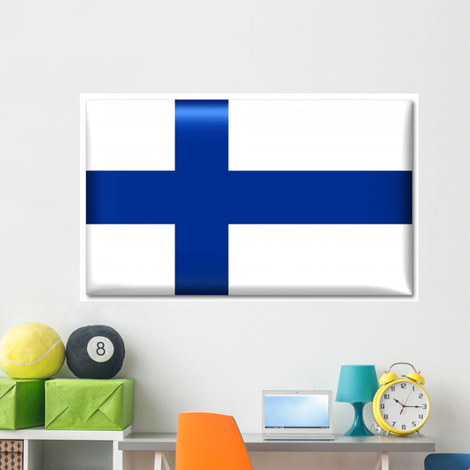 Finnland Fahne Finland Flag Wall Mural