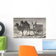A Camel Pulling A Carriage Across The Gobi Desert, Asia Wall Mural