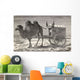 A Camel Pulling A Carriage Across The Gobi Desert, Asia Wall Mural