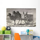 A Camel Pulling A Carriage Across The Gobi Desert, Asia Wall Mural