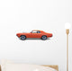 Orange Muscle Car Profile Wall Decal