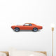 Orange Muscle Car Profile Wall Decal