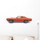 Orange Muscle Car Profile Wall Decal