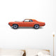 Orange Muscle Car Profile Wall Decal