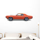 Orange Muscle Car Profile Wall Decal