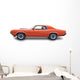 Orange Muscle Car Profile Wall Decal