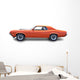 Orange Muscle Car Profile Wall Decal