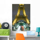 Traffic On Champs D'elysees Under Eiffel Tower At Night, Paris,France Wall Mural