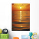 Sunset Over Ocean Horizon Wall Mural