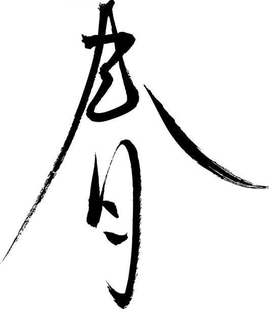 Japanese Calligraphy Haru Thin Semi-Cursive Wall Decal