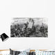 War Elephants In Combat From A 19Th Century Engraving Wall Mural