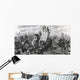 War Elephants In Combat From A 19Th Century Engraving Wall Mural