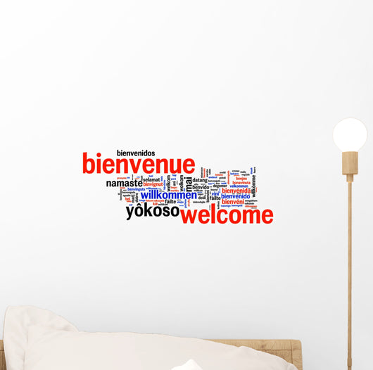 Welcome, word cloud Wall Decal