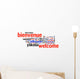 Welcome, word cloud Wall Decal