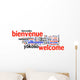 Welcome, word cloud Wall Decal