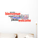 Welcome, word cloud Wall Decal