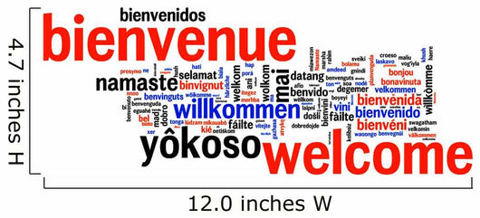 Welcome, word cloud Wall Decal