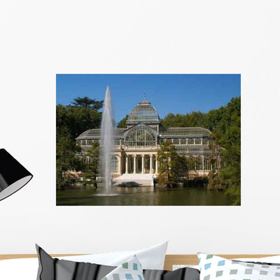 Glass Hall Park Del Wall Decal shown on a wall