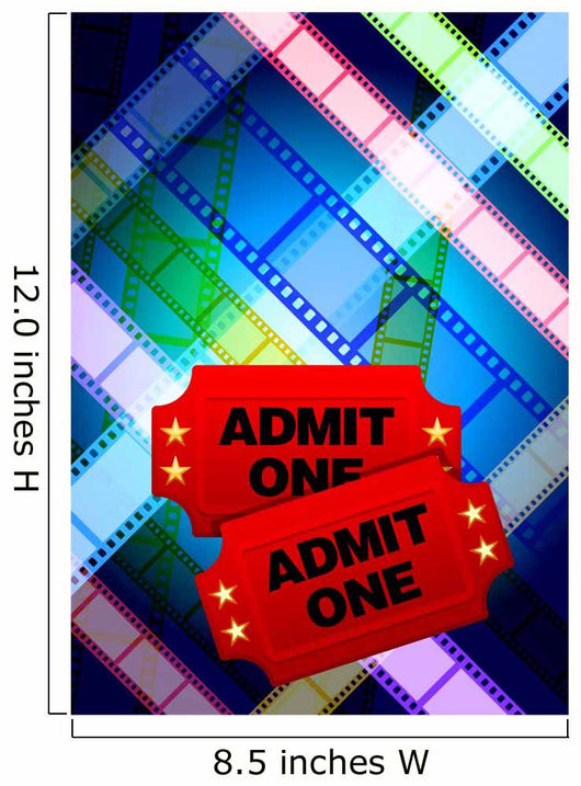 Movie Tickets With Multi Color Film Reel Wall Mural