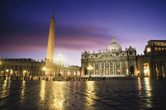 Nightfall At The Square At St Peter's The Vatican Rome,Italy Wall Mural