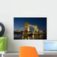 Tower Bridge Illuminated At Night, London,England,Uk Wall Mural