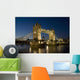 Tower Bridge Illuminated At Night, London,England,Uk Wall Mural