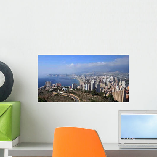 Aerial City Benidorm Alicante Wall Decal