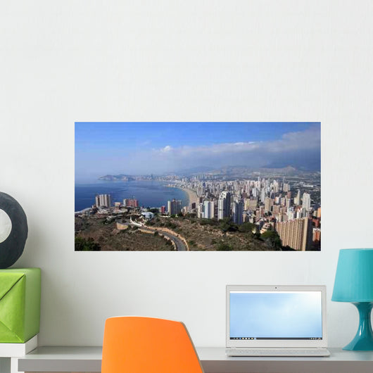 Aerial City Benidorm Alicante Wall Decal