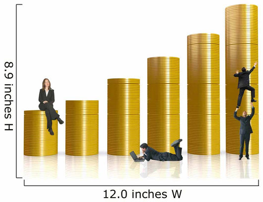financial coin graph Wall Decal