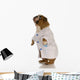 English Bulldog Standing Wearing White Doctor Coat Wall Decal