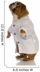 English Bulldog Standing Wearing White Doctor Coat Wall Decal