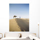 Lonely Traveler with Camel through Desert Wall Mural