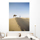 Lonely Traveler with Camel through Desert Wall Mural