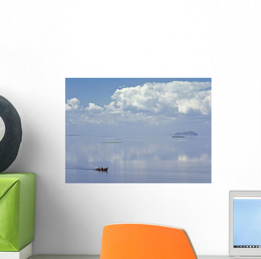 Fishing Boat Returning To Chisi Island In Lake Chilwa,Malawi Wall Mural