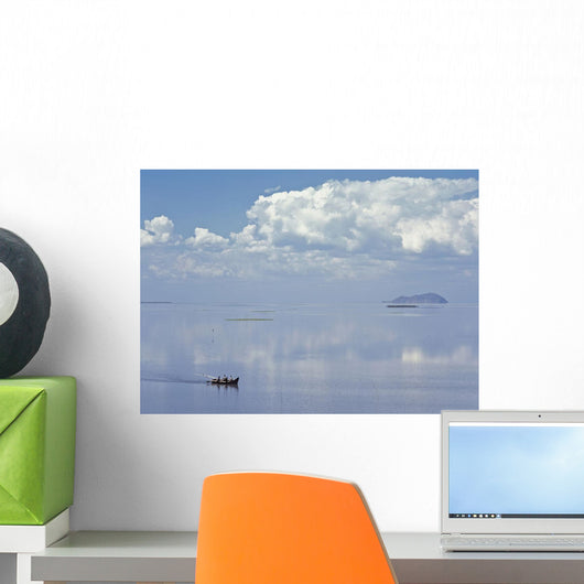 Fishing Boat Returning To Chisi Island In Lake Chilwa,Malawi Wall Mural