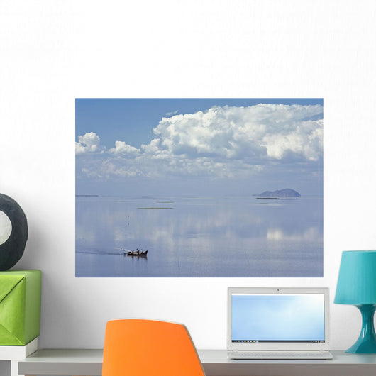 Fishing Boat Returning To Chisi Island In Lake Chilwa,Malawi Wall Mural