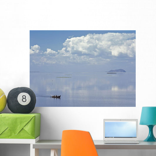 Fishing Boat Returning To Chisi Island In Lake Chilwa,Malawi Wall Mural