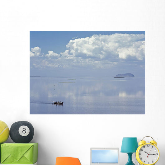 Fishing Boat Returning To Chisi Island In Lake Chilwa,Malawi Wall Mural