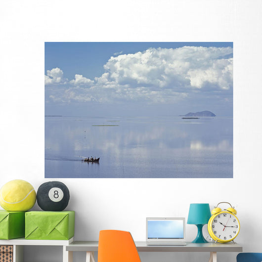 Fishing Boat Returning To Chisi Island In Lake Chilwa,Malawi Wall Mural
