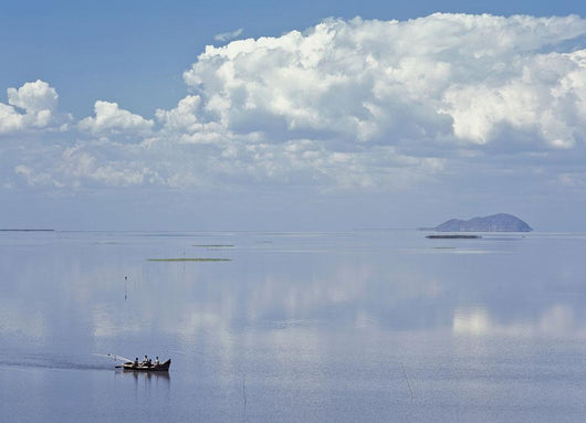 Fishing Boat Returning To Chisi Island In Lake Chilwa,Malawi Wall Mural