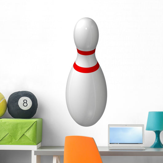 Single Bowling Pin Wall Decal