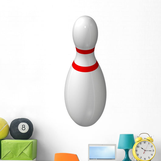 Single Bowling Pin Wall Decal
