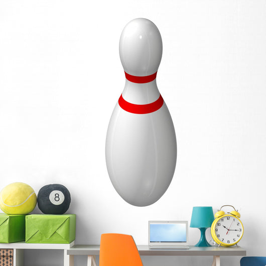 Single Bowling Pin Wall Decal